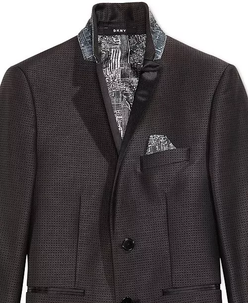 Giacca Blazer Dkny Black Dot Abito Grandi Ragazzi 12R Smart Wedding 8 9 10 11 Anni 3