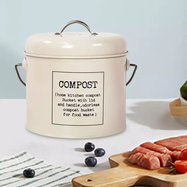 Compost Bin Filter Trash Dustbin Container for Waste Recycling Compost Pail