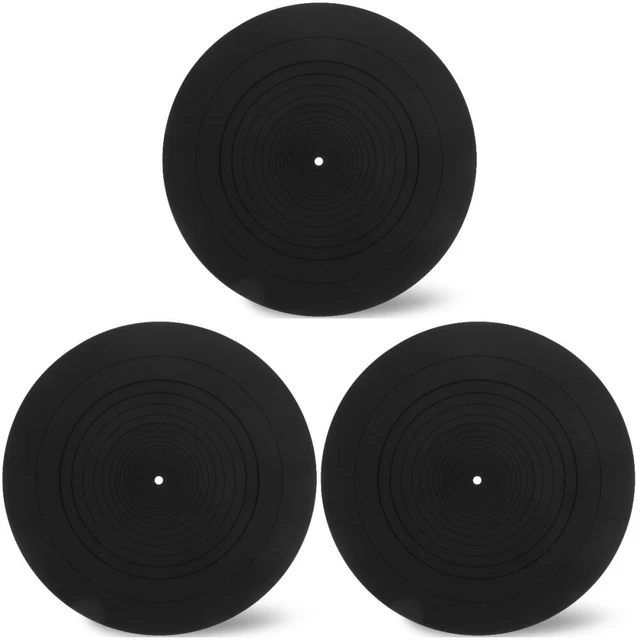 3x Silicone Tapis table tournante vinyle Tapis Disque De Protection Tapis