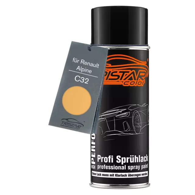 Autolack Spraydose für Renault Alpine C32 Jaune Basislack Sprühdose 400ml