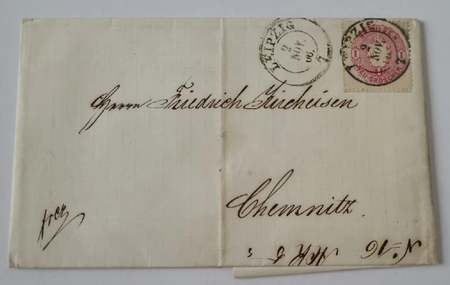43 - Brief Leipzig Chemnitz Sachsen Altdeutschland