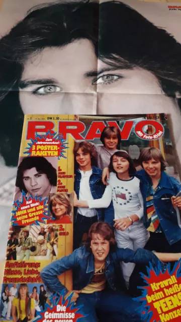 BRAVO Nr.1 vom 27.12.1978 mit Riesenposter John Travolta, Jodie Foster, Child...