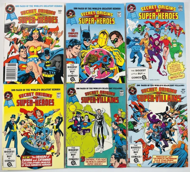 6 Secret Origins Of Super Heroes #5-22 Run Blue Ribbon Digest Dc 1979  Vf/Nm