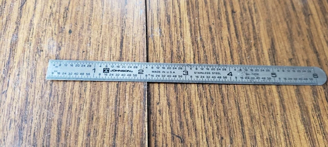 Johnson 7202 6-Inch Stainless Steel Pocket Ruler - Missing Level Clip