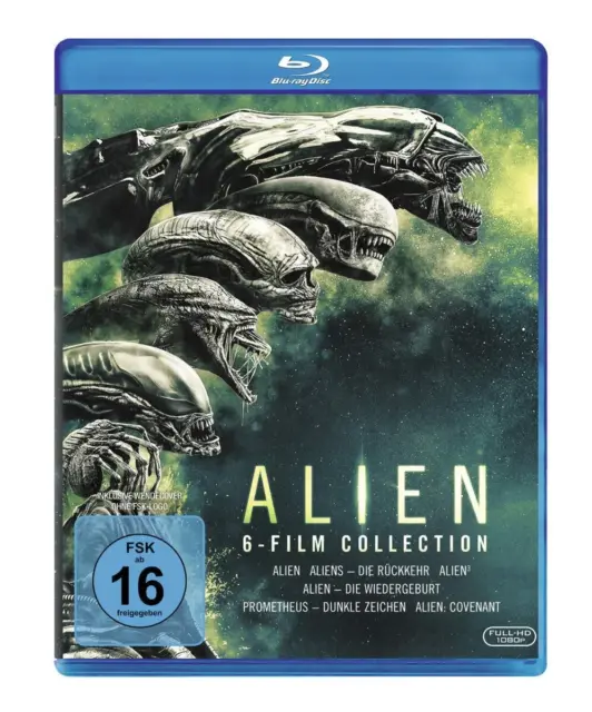 Alien 1-6 (Blu-ray) Harry Dean Stanton Sigourney Weaver John Hurt Ian Holm