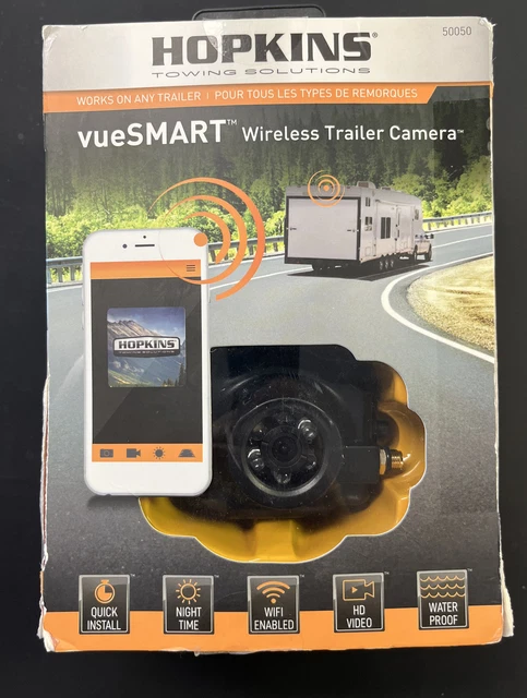 Hopkins vueSmart Wireless Trailer Camera - Black (50050) 0500OB Open Box