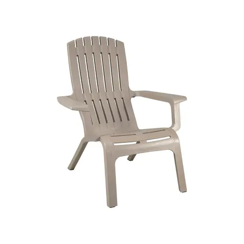 Grosfillex US444181 Westport Adirondack French Taupe Outdoor Stacking Chair