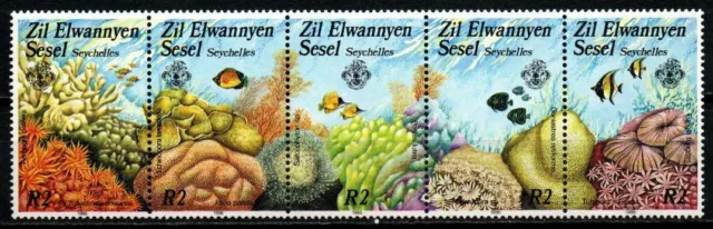 Seychelles - Zil Elwannyen Sesel YT 134-138 neuf sans charnière XX MNH sealife