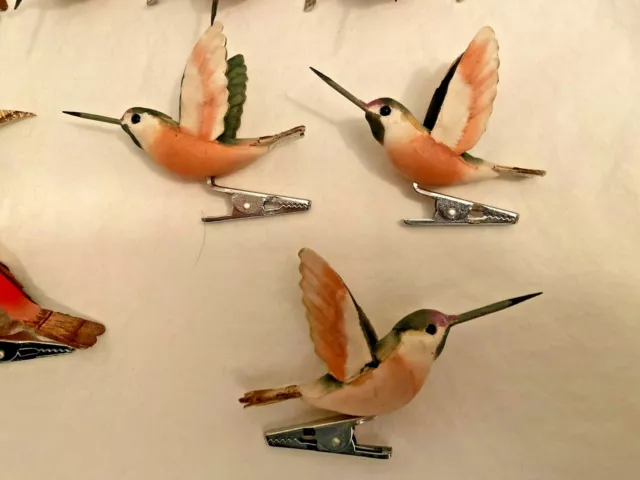 13 Rare Handmade Handpainted Model Mushroom Birds Balsa Wood New Various Types 2