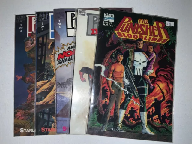 The PUNISHER TPB Lot: NO ESCAPE, BLOODLINES, P.O.V. 1-3 (No #4) 1st Prints; VF+