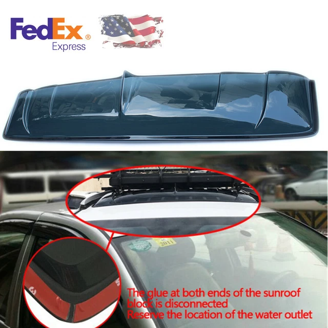 UNIVERSAL 101X20CM SMOKED Sun/Moon Roof Window Sunroof Visor Vent Wind