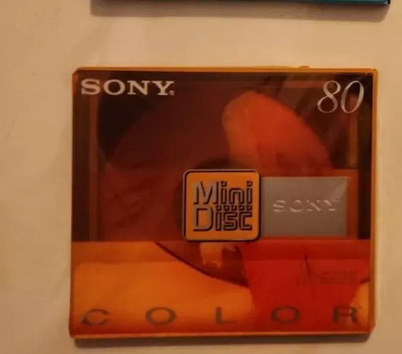 1x MiniDisc Rare SONY COLOR 80 MD New Neuf Recordable minidisk ORANGE Sealed