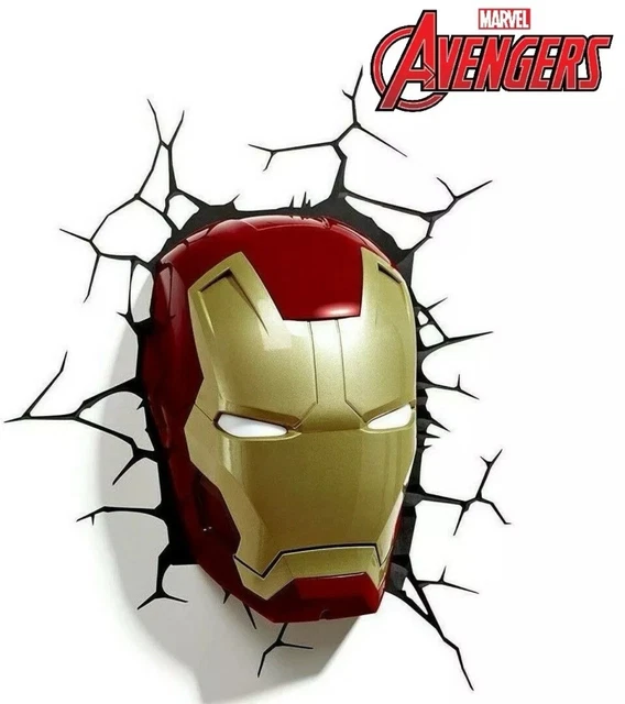 3D Light FX Marvel Iron Man masker, 3D-decoratie, led-wandlamp