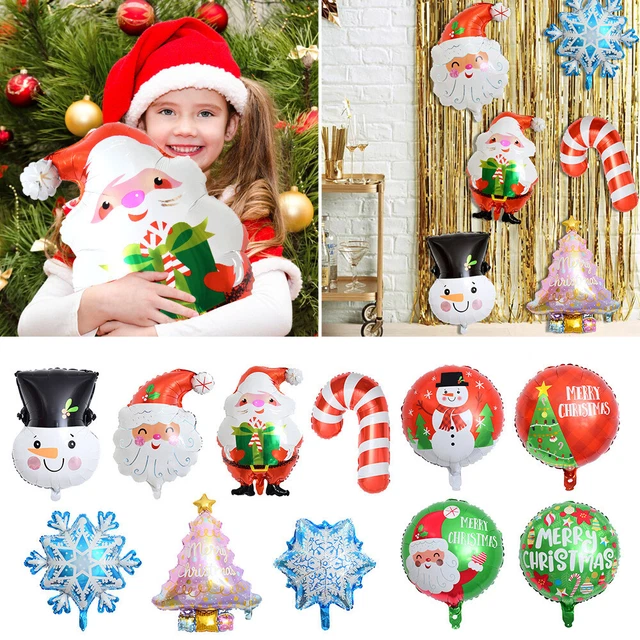 Christmas Large Santa Claus Snowman Balloon Wedding Aluminum Foil Xmas Balloons,