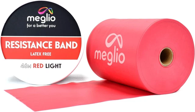 Fascia Di Resistenza Elastica - Rotolo Da 46 Metri Senza Lattice, Per Fitness, Riabilitazione E Allenamento Casa