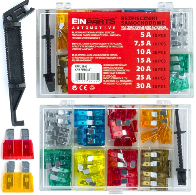 Lot De 4 Bandes De Fusibles Plats 50A En Métal Argenté Pour Voiture - Universel DC 32V - Dimensions 42x12mm