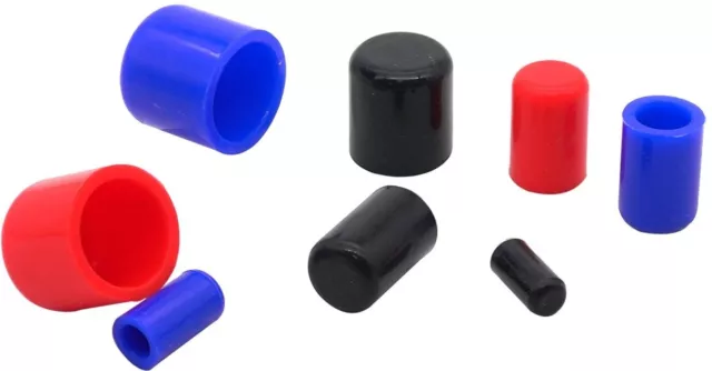 Silicone Blanking Plugs (End Cap, Pipe Finisher) 4mm - 25mm ID Sizes, 3 Colours