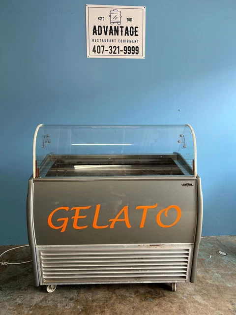 Sevel Slim Line 6 Pan Gelato Showcase Display Case - Preowned -