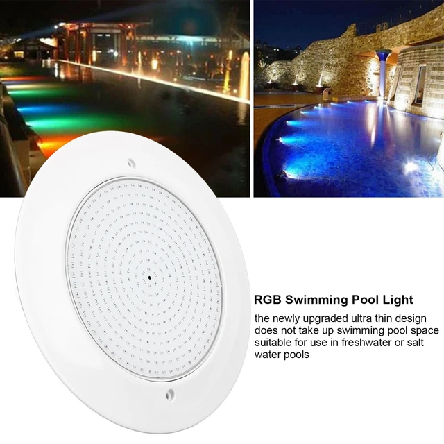 Lampe De Piscine à LED Sous-marine DC12V 25W 360 LEDs IP68 Waterproof Ultra Thin