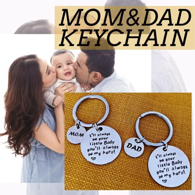 Gifts For Dad &Mom Key Chain Jewelry Love Parents Gifts For Fathers Mothers Day 2