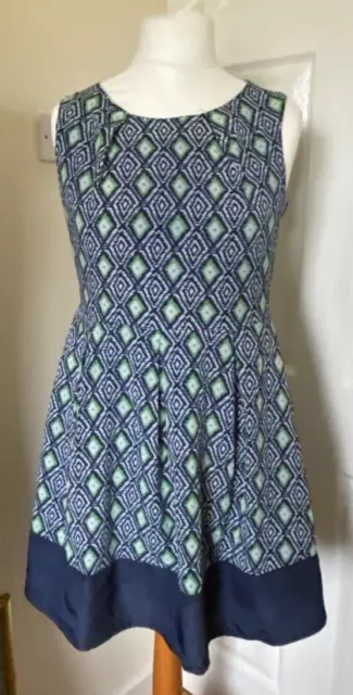 Ladies  Lined Sleeveless Dress From Iska London Size 14 Ex Cond