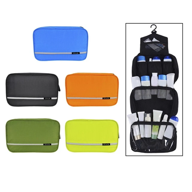 HANGING TRAVEL TOILETRY Bag Foldable Makeup Bag Large Wash Bag with