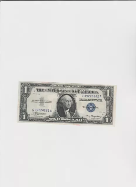 1935 $1 One Dollar Plain DOUBLE DATE Silver Certificate Lightly circulated