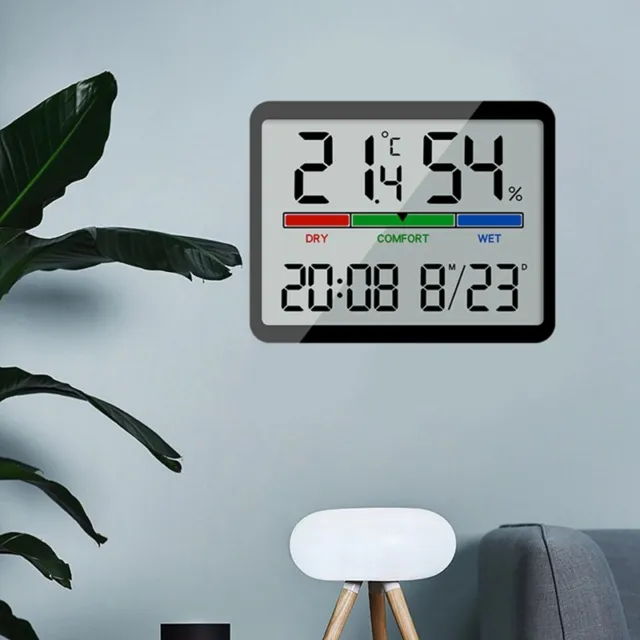 Digital Alarm Clock Temperature and Humidity Meter Clock Multifunctional In W6E9