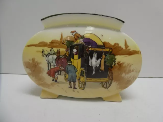 Royal Doulton Pottery Coaching Days Series Ware Vase
