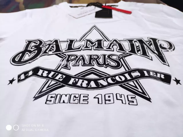 T shirt balmain uomo bianca deals