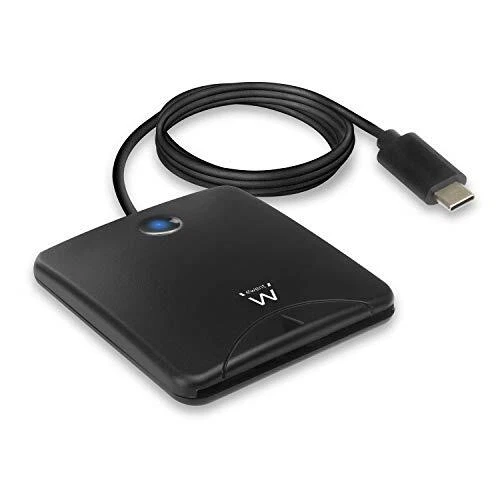 Ewent EW1055 Lecteur de Carte à Puce USB-C USB Type C Lecteur CNS et TNS USB C