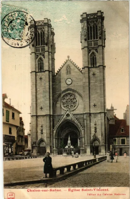 CPA Chalon sur Saone Church of Saint Vincent FRANCE (954122)