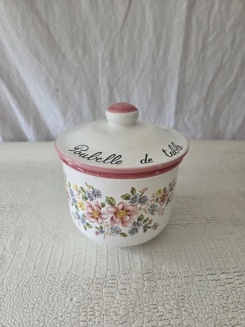 ANCIENNE SOUPIERE Porcelaine Du Berry Vintage Petites Fleurs Orange EUR