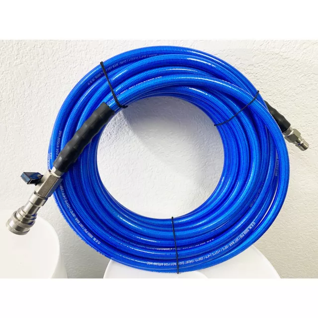Carpet cleaning solution hose 50 ft Stainless Couplers and Ball Valve 3000psi