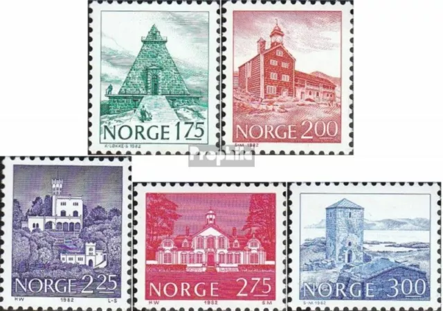 Norwegen 855-859 (kompl.Ausg.) postfrisch 1982 Freimarken