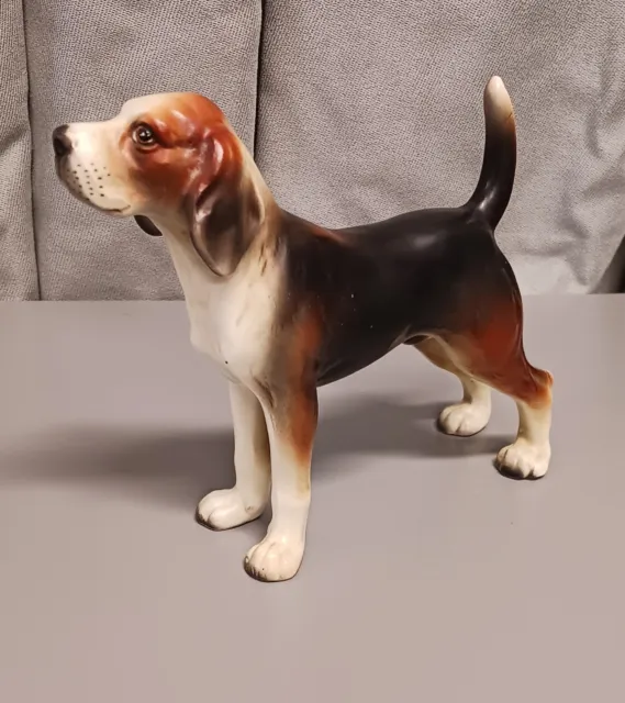 Vintage Hunting Dog Hound Beagle Porcelain Figurine
