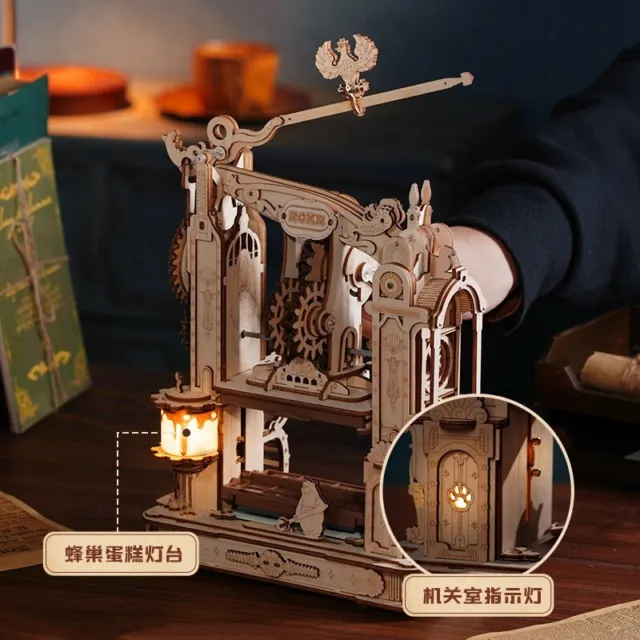 ROKR LK602 Printing Press 3D Wooden Puzzle Mechanical Kit Adult DIY Toy XmasGift