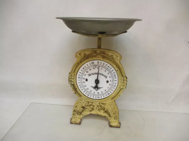 x-20495	Alte Antik Vintage Tellerwaage,Wirtschaftswaage Alexanderwerk
