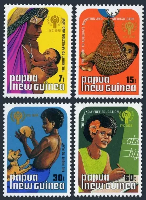 Papua New Guinea 508-511, MNH. Mi 377-380. Child Year ICY-1979. Dog.Mother,child