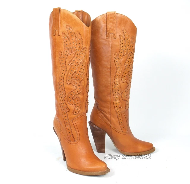 JESSICA SIMPSON ABILENE Alan Cowboy Cowgirl Boots Women s 8.5B