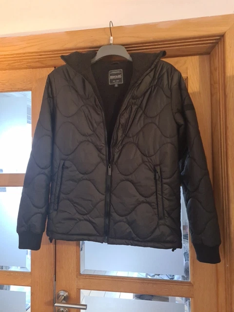 Mens Puffer- Onion Quilt-  Black Jacket - Fleece Lining - M - New!