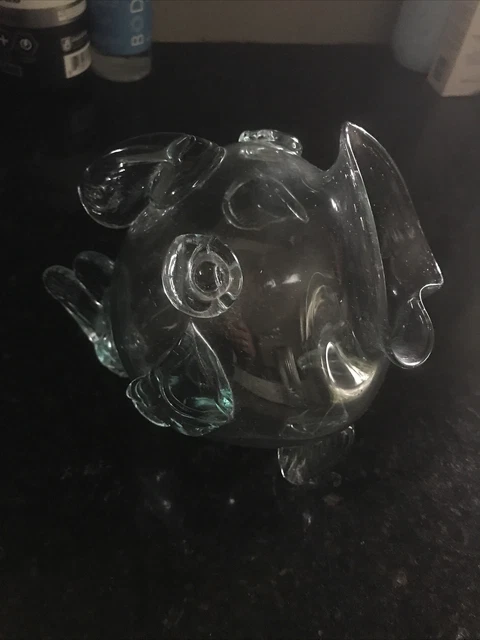 Clear Glass Fish Shaped Bowl