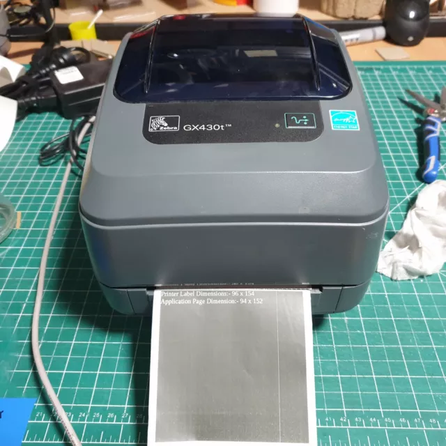 USED Zebra GX430T Direct Thermal Transfer Label Printer USB/Ethernet #3** READ*