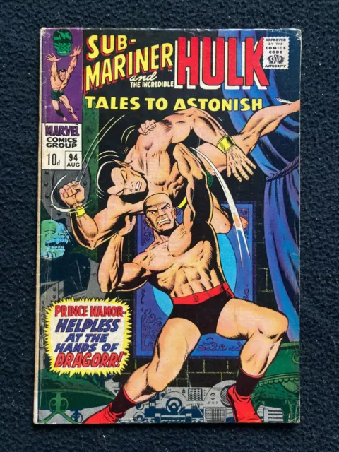 Tales to Astonish 94 (1967) Marvel Comics Hulk and Sub-Mariner