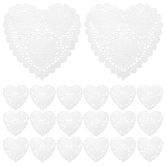 300 pz tovaglie di carta da inserto da scrivania copertine di carta a forma di cuore