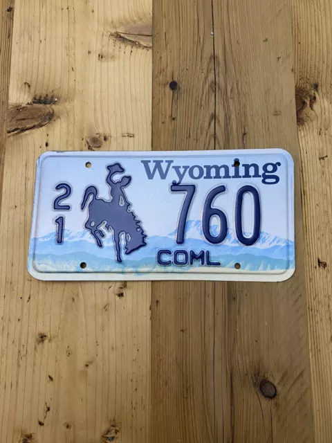 Vintage Wyoming US Car License Number Plate 21 760