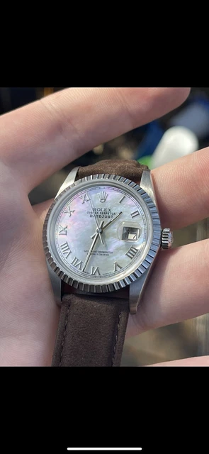 Rolex datejust 36mm white gold bezel 16014 With Box And Paperwork