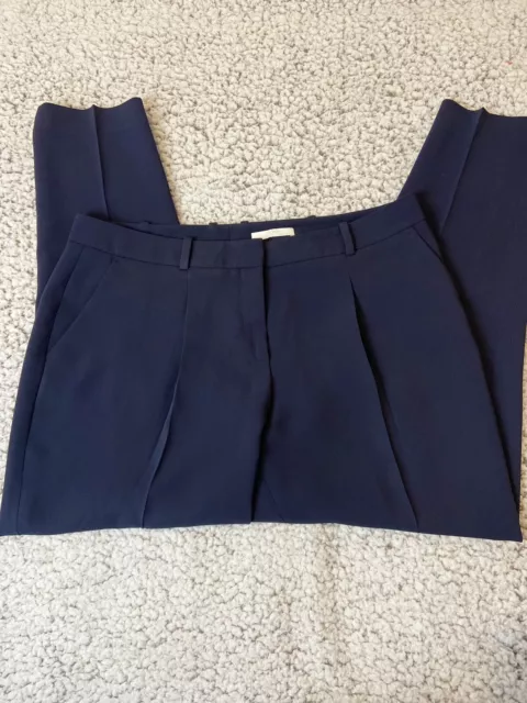 Hugo Boss women's dress pants blue zipper Pleated front size 8