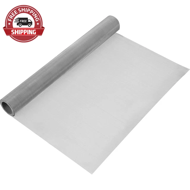 2 Packs 304 Stainless Steel Woven Wire 120 Mesh Fine Screen Mesh Steel Woven Mes