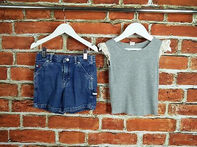 Girls Bundle Age 2-3 Years Tommy Hilfiger Gap Vest Top Shorts Denim Plain 98Cm